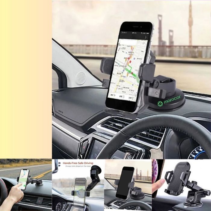 Support téléphone voiture ventouse multifonctionnel
