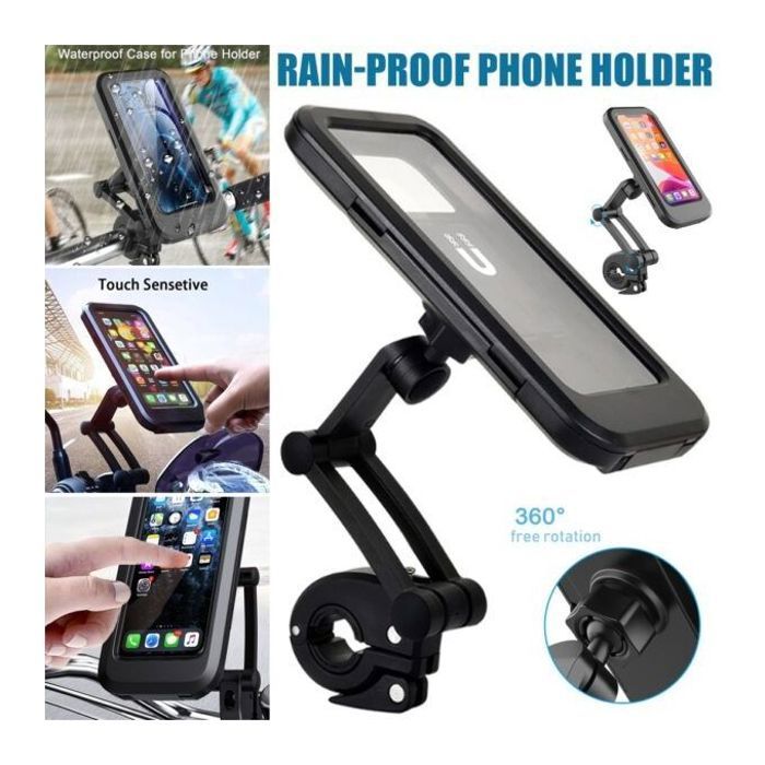 Support téléphone moto & vélo etanche rotation 360°