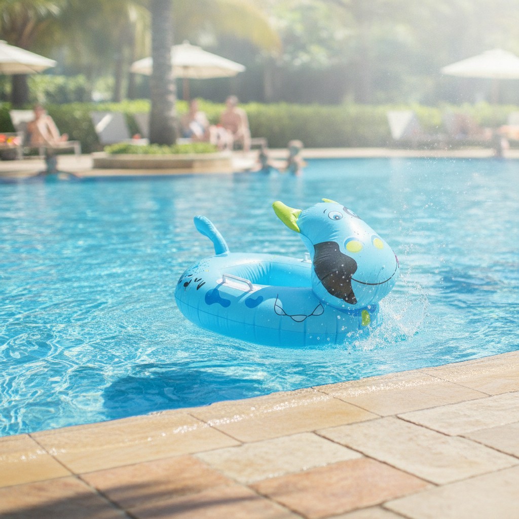 Bouée de piscine en forme de vache pour enfants - Marjane Mall - Image 3
