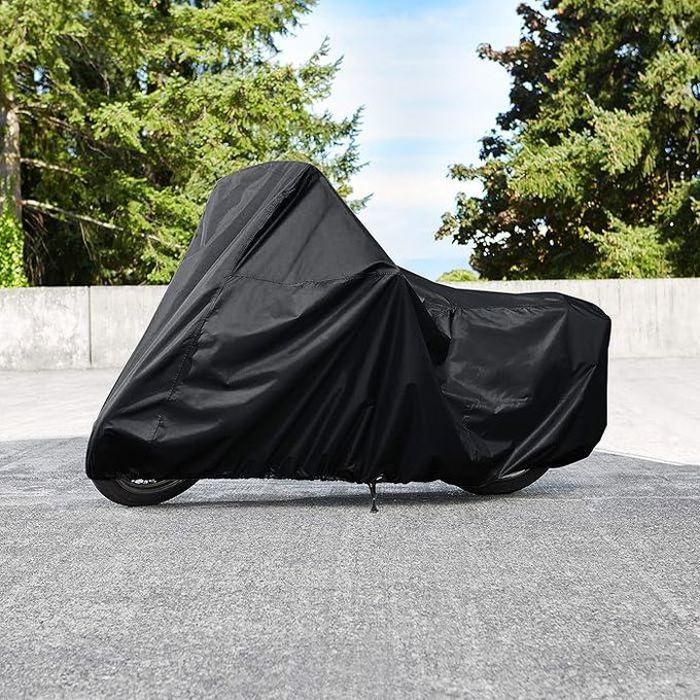 Housse protection moto sportive noire design parfait