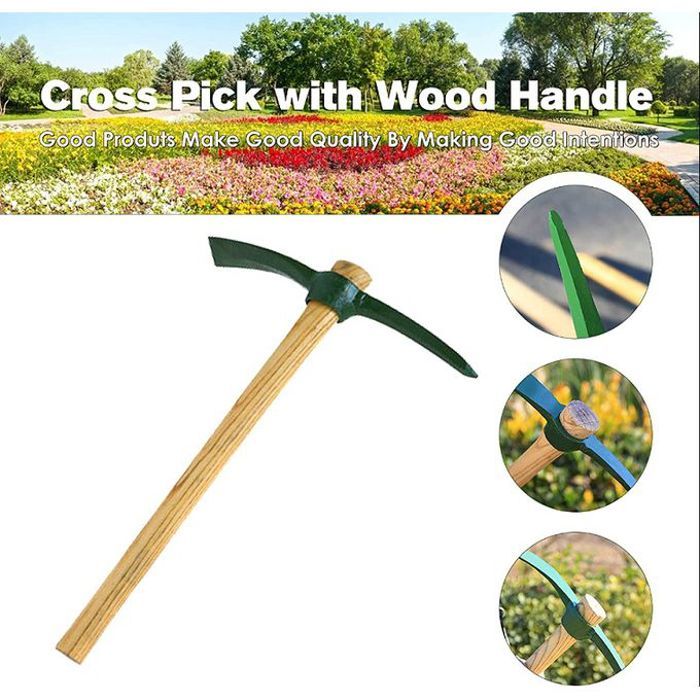 Petite pioche avec manche en bois pour la transplantation creuser