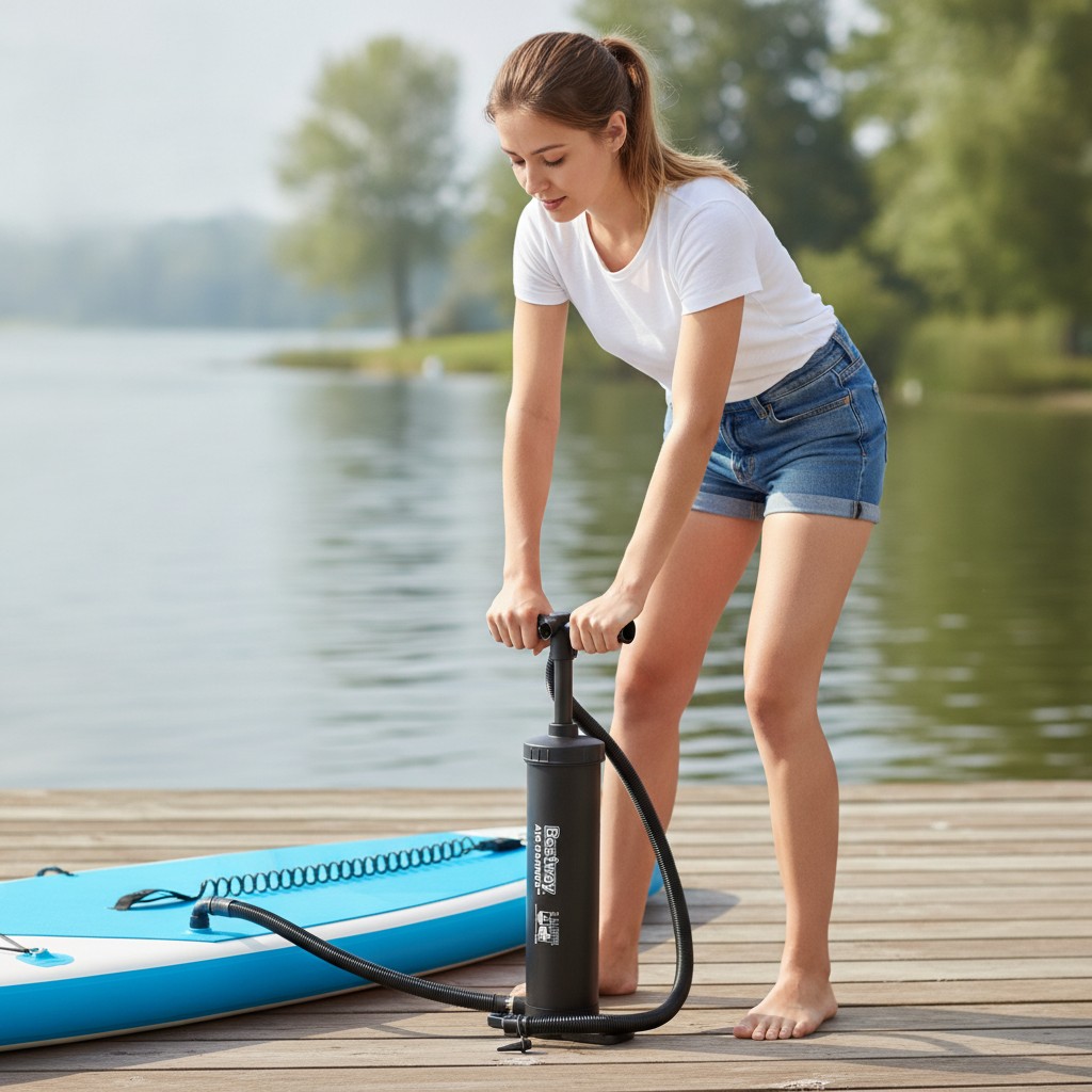 Pompe gonflage double action bestway 3.5 litre 0.5 bar - Marjane Mall - Image 4