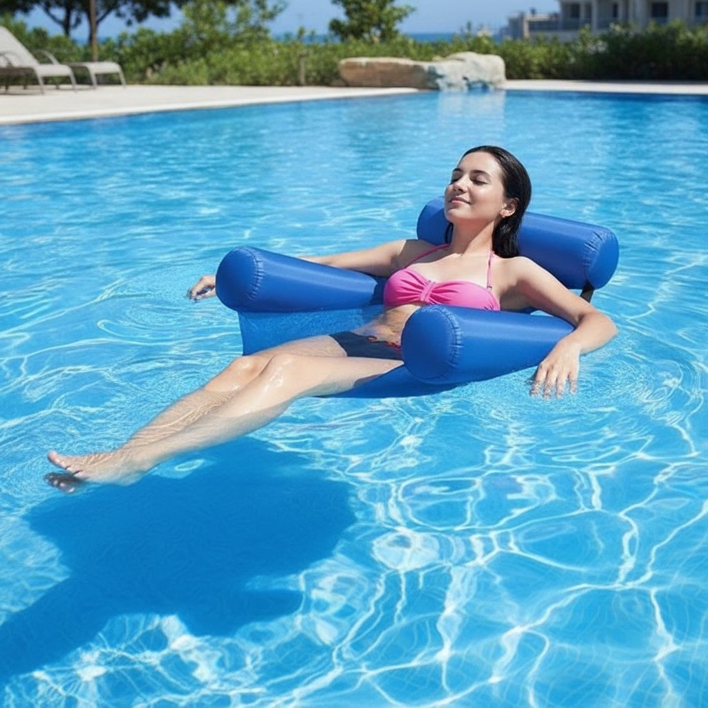 Fauteuil de piscine gonflable glossy adulte (Couleur aléatoire) - Marjane Mall - Image 4
