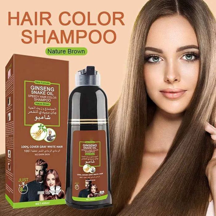 2 pcs Shampooing coloration marron disaar collagène huile d'argan 400ml
