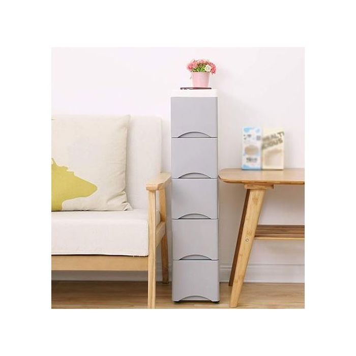Armoire de rangement en plastique polyvalente à 5 niveaux