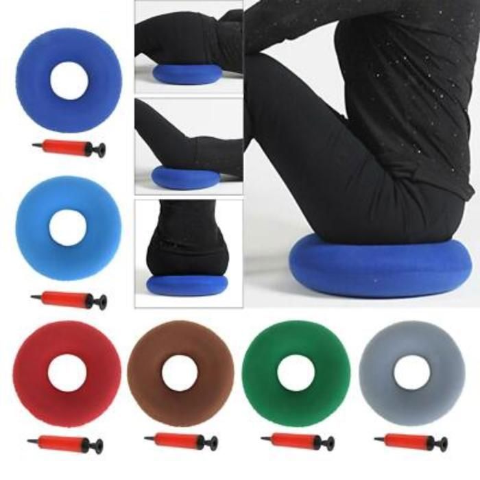 Oreiller donut gonflable pyjama avec pompe, soulagement de la douleur (Couleur aléatoire)