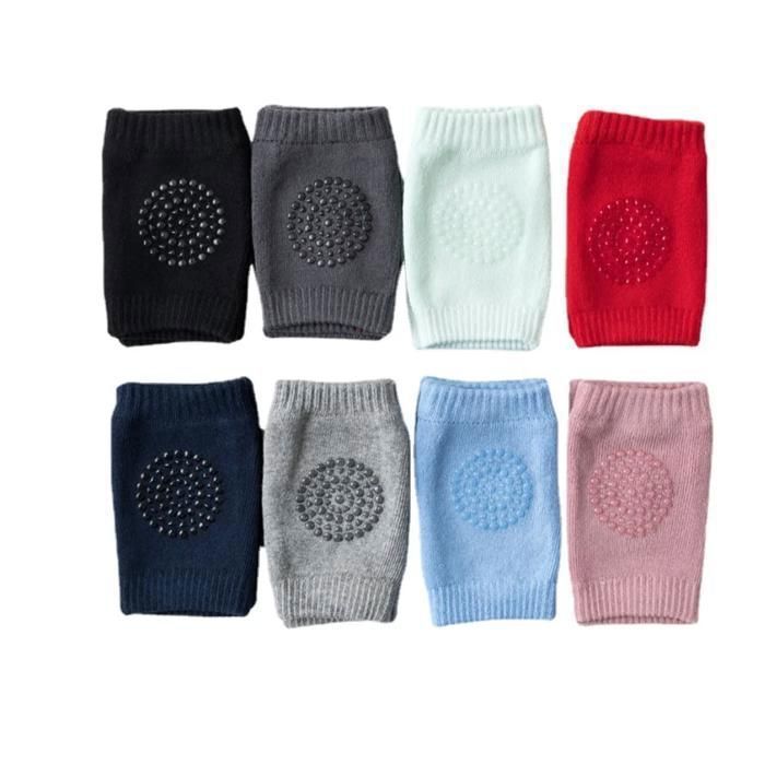 2 paires genouillères et jambières pour bébé fille et garçon (Couleur aléatoire)