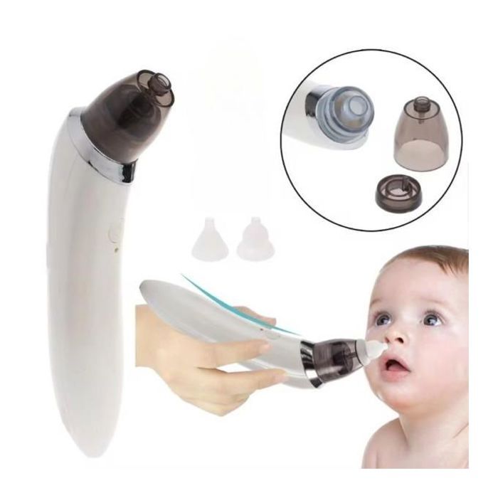 Aspirateur nasal pour bébé avec 2 tailles d'embouts en silicone