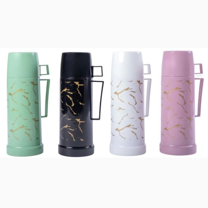 Thermos avec poignée et couvercle anti-fuite
