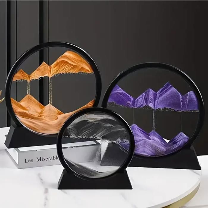 Lampe de bureau d’art led sablier 3d pour décoration de chambre