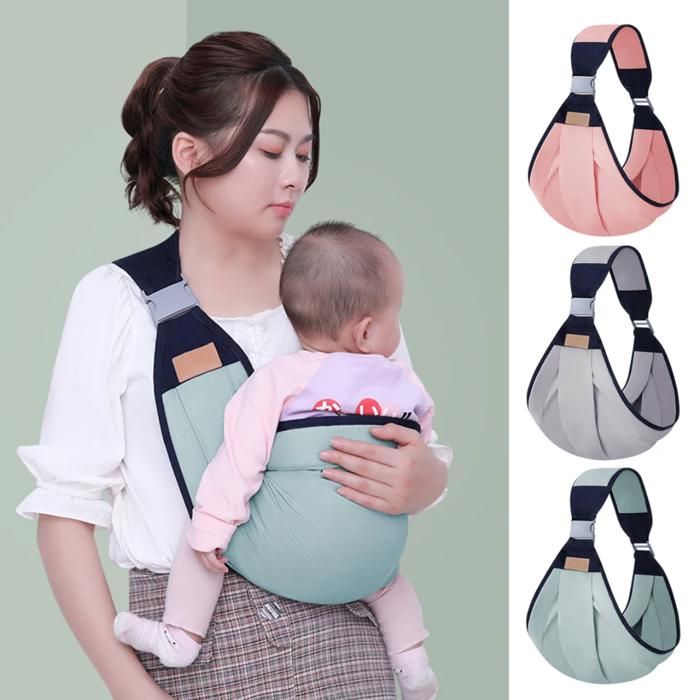 Écharpe de transport respirante pour bébé, sac à dos ergonomique pour bébé (couleur aléatoire)