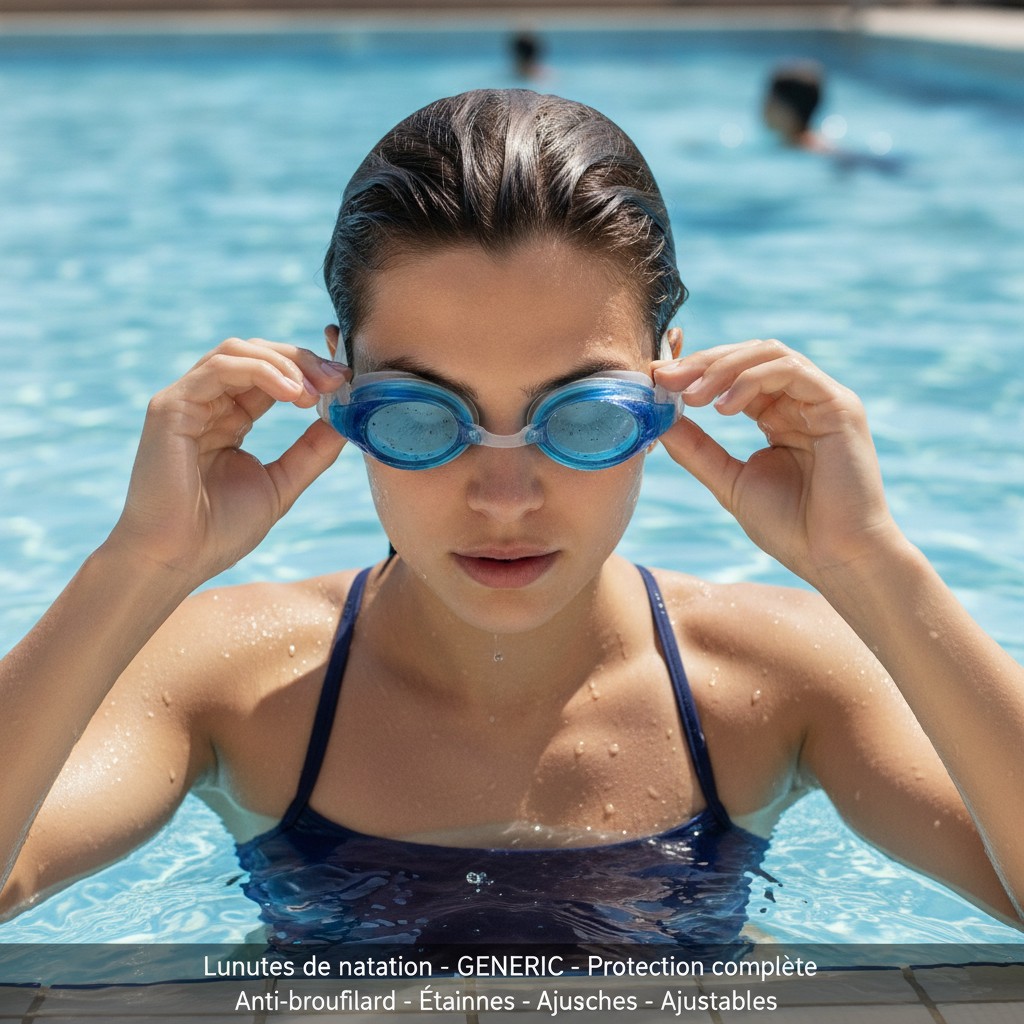 Lunettes de natation - GENERIC - Protection complète - Anti-brouillard - Étanches - Ajustables - Marjane Mall - Image 4