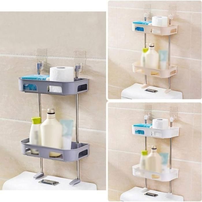 Étagère de salle de bain sans percer