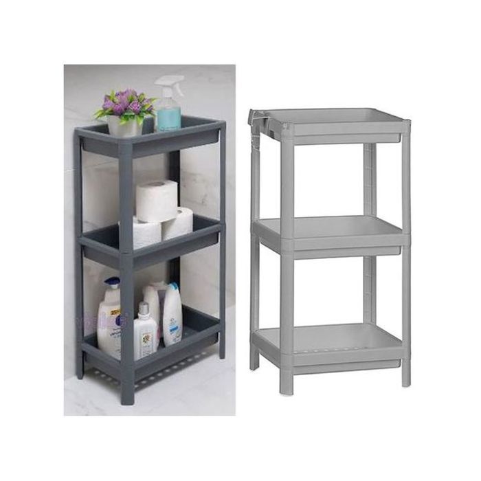Étagère de rangement plastique 3 étagères salle de bain cuisine