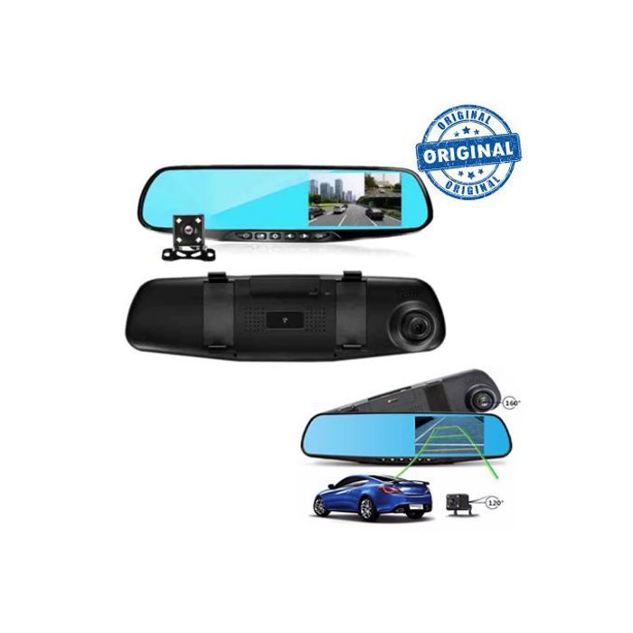 Caméra voiture dvr full hd 1080p, caméra voiture dvr à double objectif dvr rétroviseur, enregistreur vidéo numérique dash