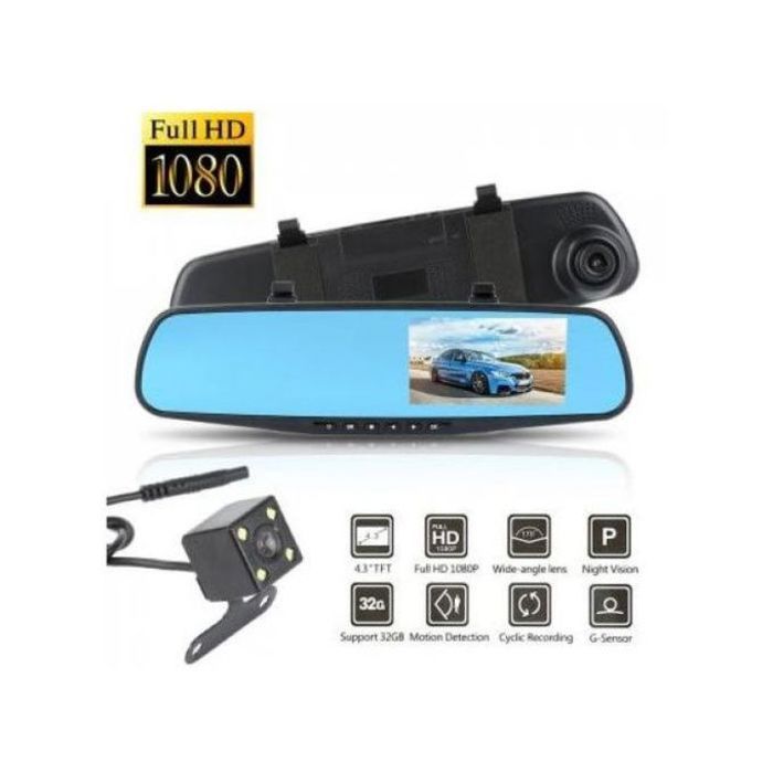 Camera de voiture dvr retroviseur hd embarquee avant et arriere voiture