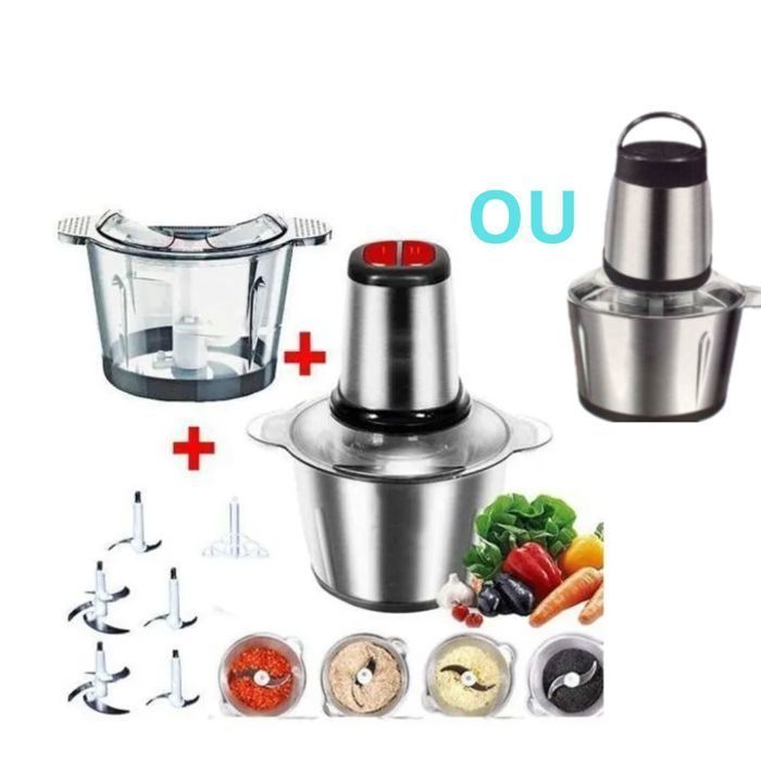 Hachoir électrique multifonction 2 en 1 – Couleur aléatoire