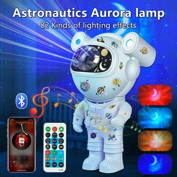Projecteur d'Étoiles Astronaute avec Télécommande - Ambiance Magique pour Chambre et Salon