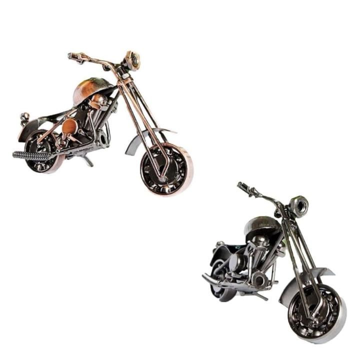 Décoration de moto de modèle, bronze rétro classique fait main fer à repasser
