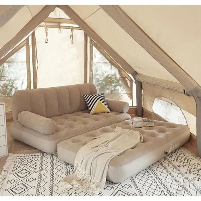 Canapé-lit gonflable confortable pour une utilisation intérieure et extérieure