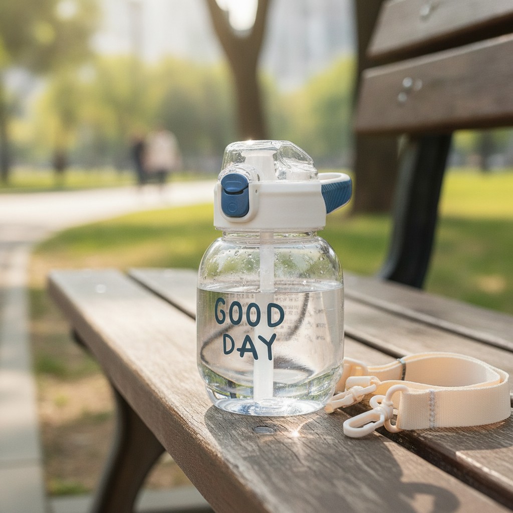 Bouteille d'eau 750ml en plastique, design sportif avec poignée - Marjane Mall - Image 3