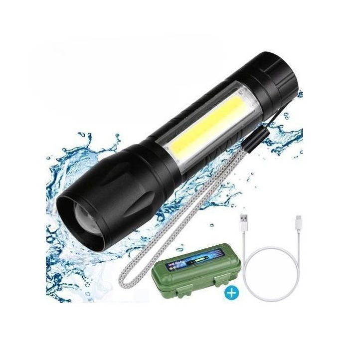 Lampe torche xpe rechargeable 3 modes camping