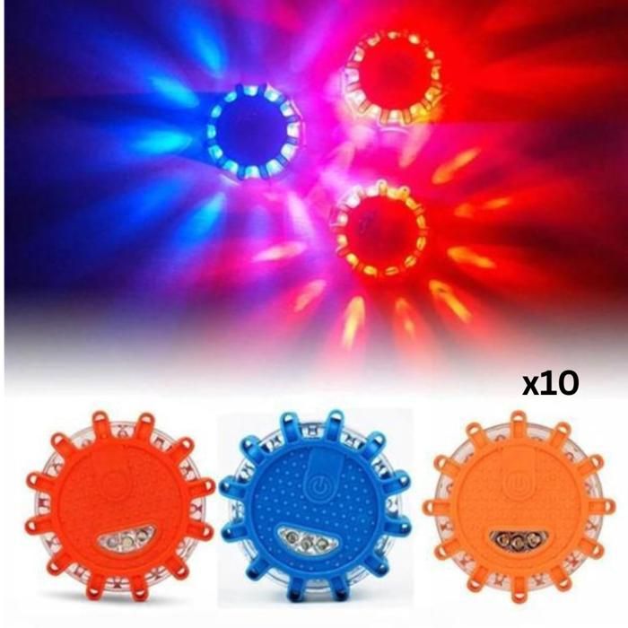 10pcs led magnétique secours d'urgence pour la route, lampe de sécurité