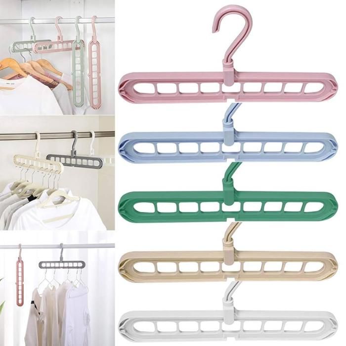 Cintre vert pour vêtements, gain de place dans les placards
