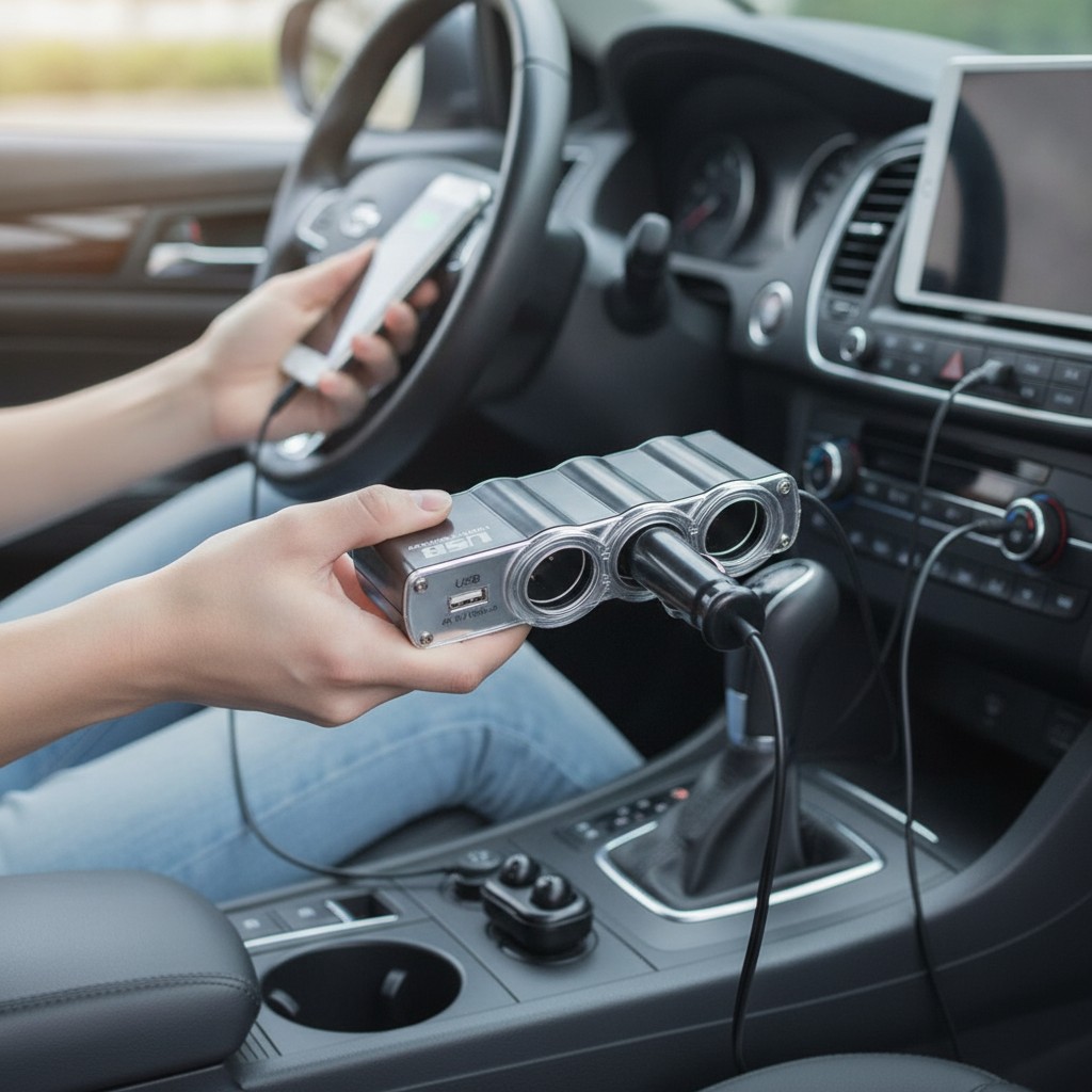 Adaptateur de chargeur usb prise triple dans la voiture - Marjane Mall - Image 4