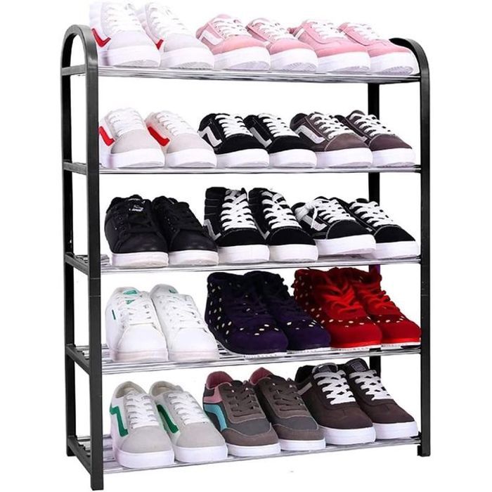 Meuble à chaussures vertical 5 niveaux porte d'entrée