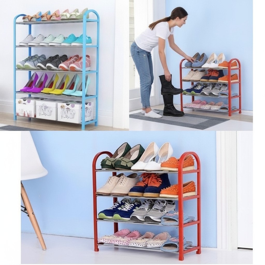 Armoire à chaussures multicouches,meubles de maison ,41.5 x 55 x 18.5 cm (Couleur aléatoire) - Marjane Mall - Image 4