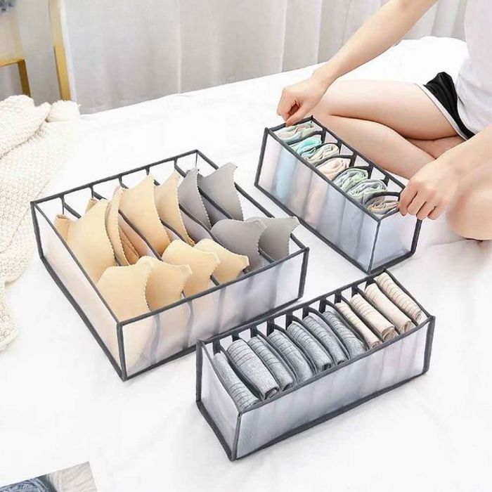 Ensemble de 3 boîtes de rangement pour sous-vêtements et chaussettes