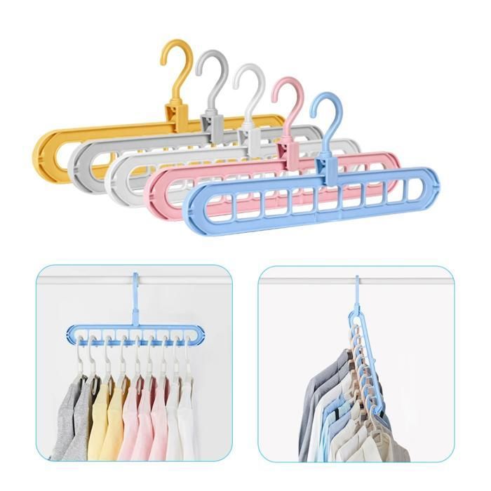 Cintre - GENERIC - Cintre vert pistache - Plastique durable - Gain de place - Multi-cintres