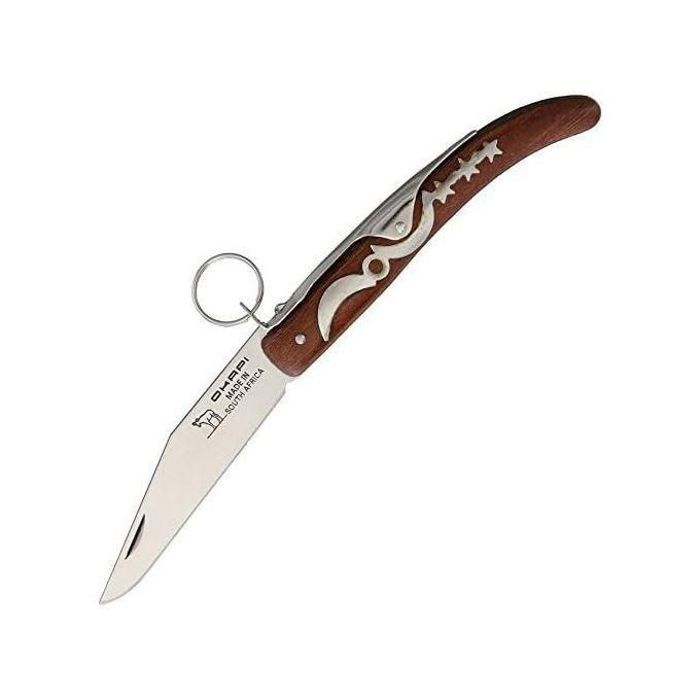 Couteau okapi à lame verrouillable 24 cm - modèle lune & étoiles - afrique du sud