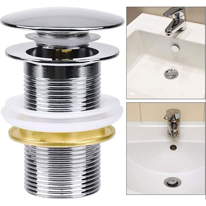 Bouchon vidage salle de bain, bonde de lavabo