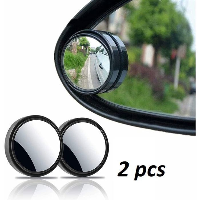 Mini rétroviseurs ronds pour voiture, ajustement auto-adhésif 2 pcs