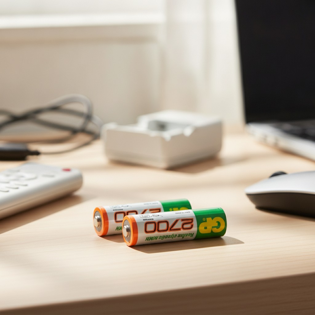 2 pcslote aa gp originale batterie rechargeable 2700 mah gp 2700 gp batteries piles 1.2v - Marjane Mall - Image 3