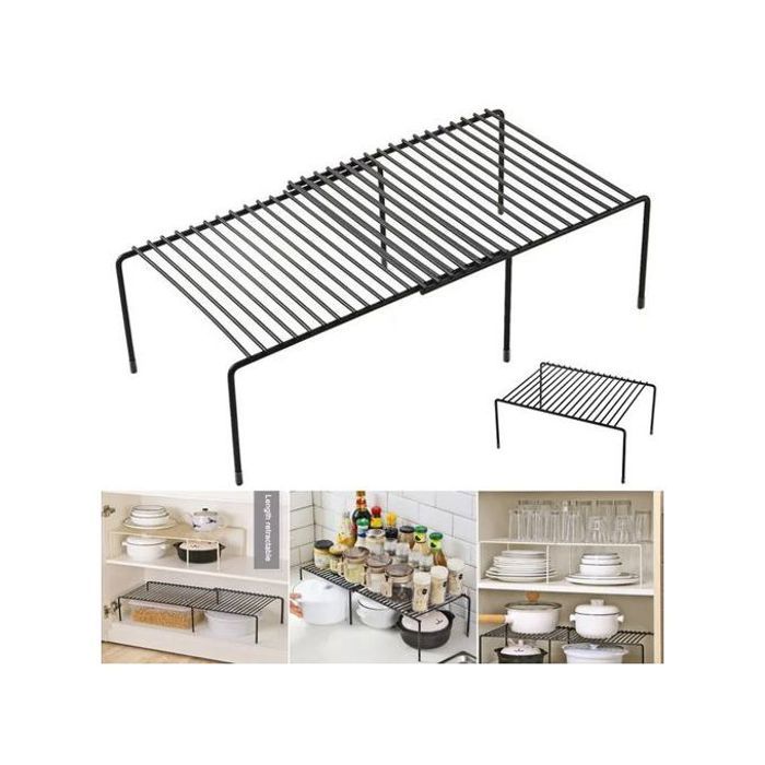 Étagères empilables – extensibles – modulables pour cuisine et rangement