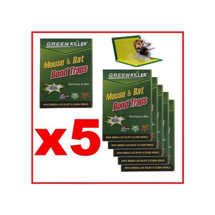 5 pcs colle rats piège à colle efficace pour chasser les souris, les rats