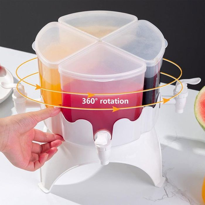Distributeur de boissons multi-fentes 4lavec robinet et support pivotant à 360°