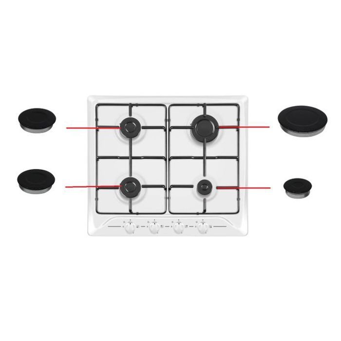 4pcs cachebrûleur universel pour plaque de cuisson à gaz et couronne de flamme