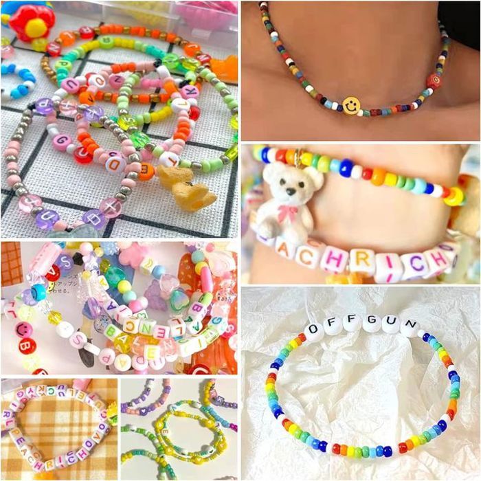 Perles alphabet pour bijoux diy