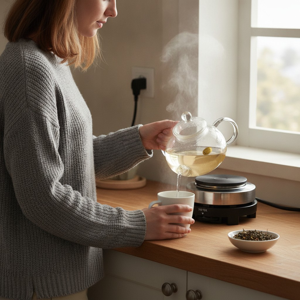 Réchaud électrique à plaque chauffante mini brûleur portable cuisinière 500w - Marjane Mall - Image 4