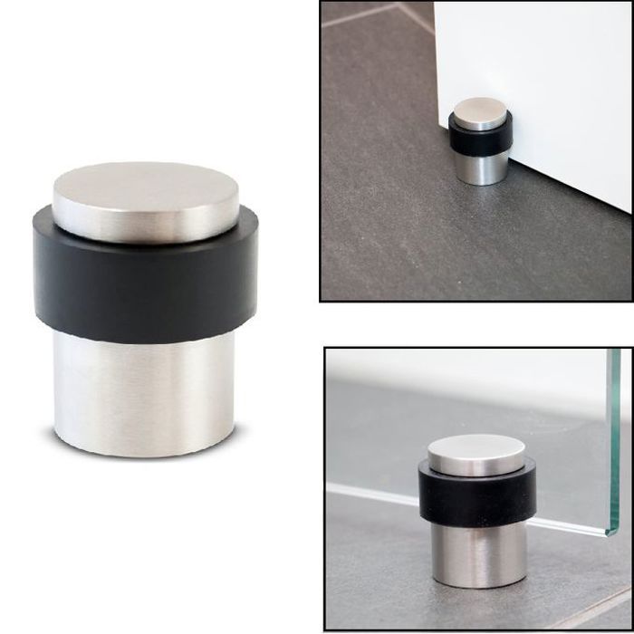 Butée de porte en acier inoxydable, entretoise pour fixation au sol