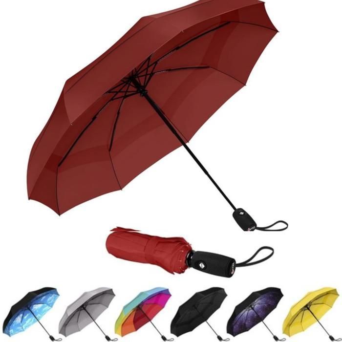 Parapluie étanche automatique incassable – Haute qualité avec sac - Couleur aléatoire