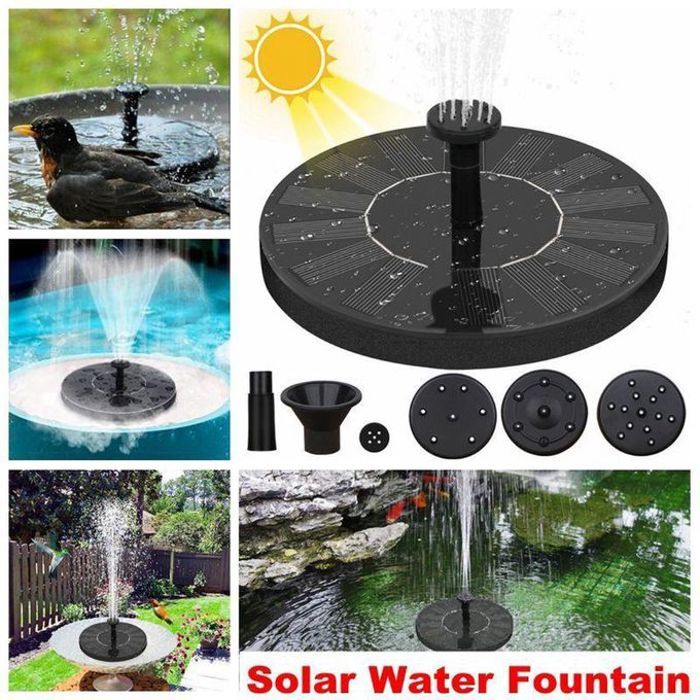 Fontaine solaire flottante pour bain d'oiseaux