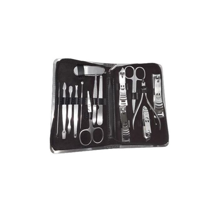 Kit manucure et pédicure professionnel 15 pièces portable