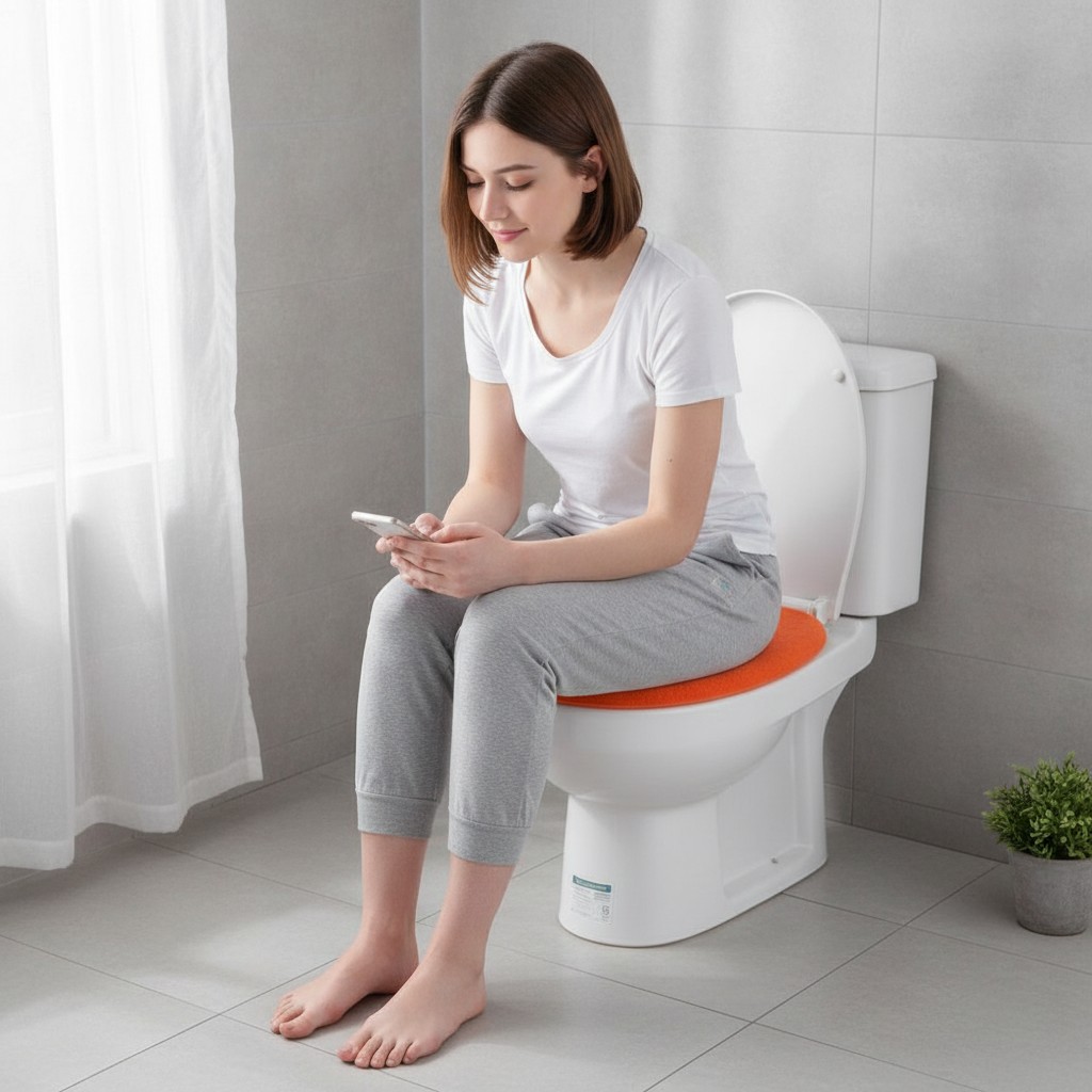 Couverture de toilette en silicone 40x35cm (Couleur aléatoire) - Marjane Mall - Image 4