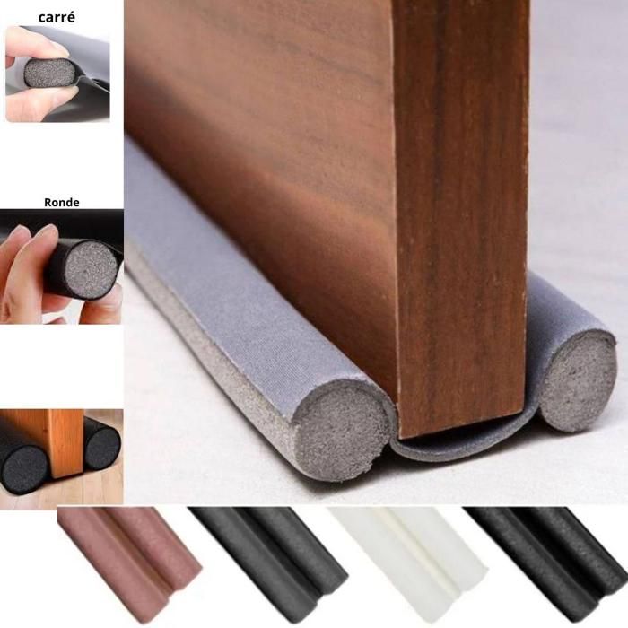 Bloqueur pour bas de porte - Anti bruit - Insectes - Micro-polaire - Résistant à l'eau - (couleur aléatoire)