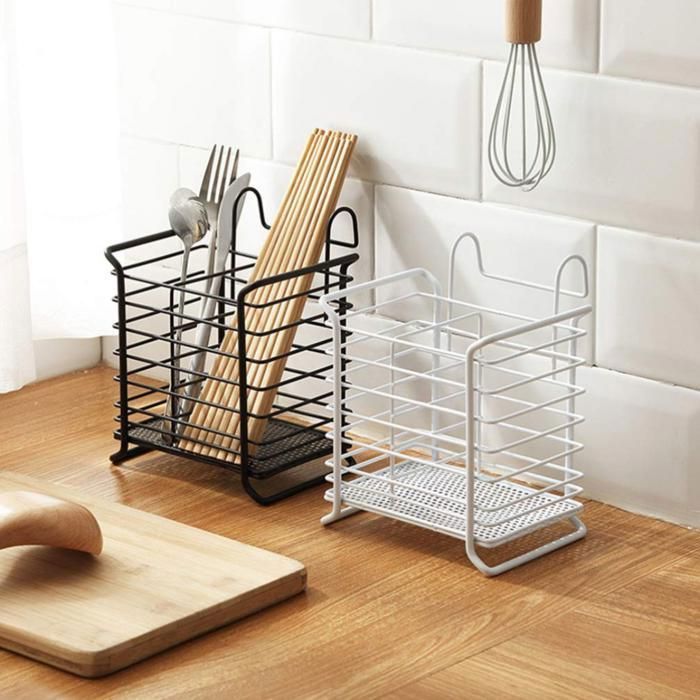 Étagère de rangement en fer pour baguettes et ustensiles (Couleur aléatoire)
